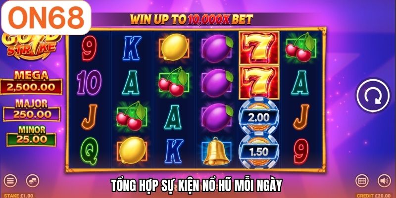 Tổng hợp sự kiện nổ hũ mỗi ngày